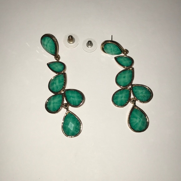 Unused Real glass stoned earrings - Picture 1 of 1